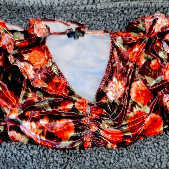 Suzanne Betro-Bell Sleeves, Velvet top, size XL - Picture 3 of 13